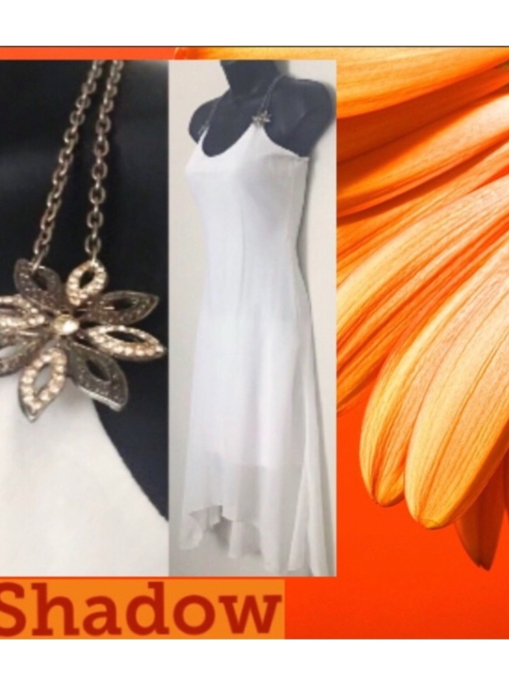Shadow - White Spaghetti-Strap Slip Dress